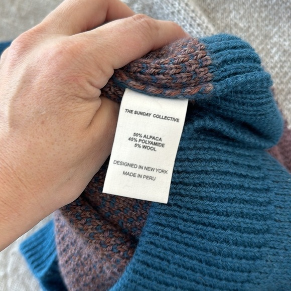 THE SUNDAY COLLECTIVE Alpaca Argyle Sweater, Multi 6Y NWT - Picture 4 of 4